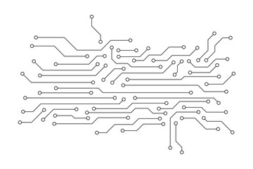 Aufkleber - Abstract digital background with technology circuit board texture. Electronic motherboard illustration. Communication and engineering concept. Vector illustration