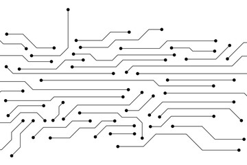 Aufkleber - Abstract digital background with technology circuit board texture. Electronic motherboard illustration. Communication and engineering concept. Vector illustration