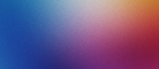 Wall Mural - blue, coral and silver Gradient background with grainy noise texture effect for posters and branding