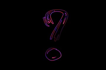 Fototapete - Digitally generated image of question mark