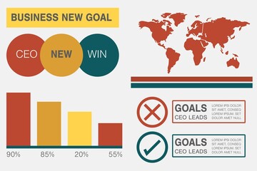 Fototapete - Digital composite image of business presentation with charts and text