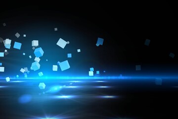 Poster - Boxes on technical background