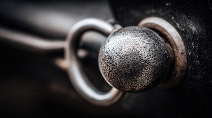 Poster - Close-up view of a textured metal ball.