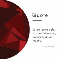 Poster - Composition of quote with red circle on white backrgound