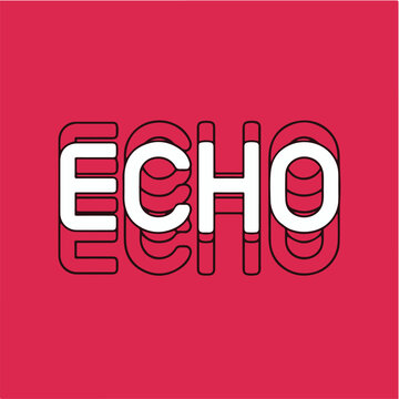 Dynamic Minimalist ECHO Logo with Abstract Font Design.eps