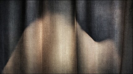 Poster - Draped fabric textures in muted tones.