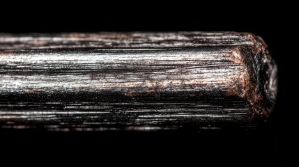 Poster - Close-up view of a metallic rod's cross-section.