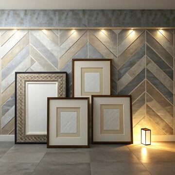 soft spotlight on square frames against a variegate