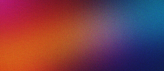 Poster - tan, coral and blue gradient soft noise texture background with artistic grain effect