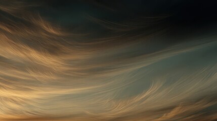 Poster - Flowing cloudscapes of golden hues.