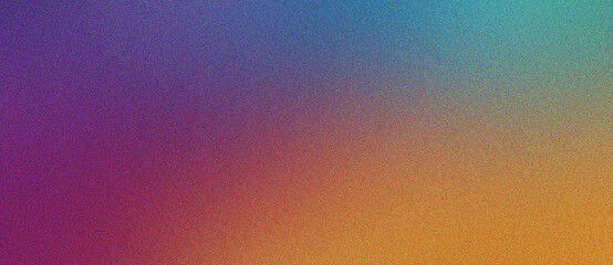 Poster - cyan, purple and khaki gradient soft noise texture background with artistic grain overlay for elegan