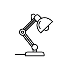 Fototapete - Desk lamp outline icon for graphic design or web design use