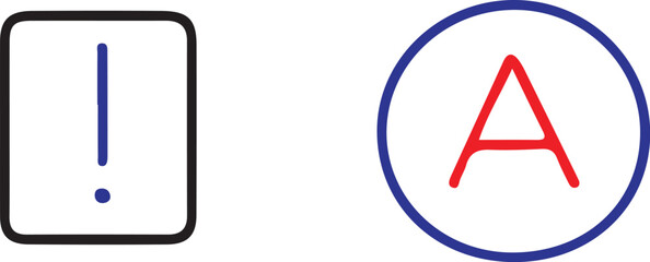 Aufkleber - Shapes with check marks inside a triangle and a circle icon
