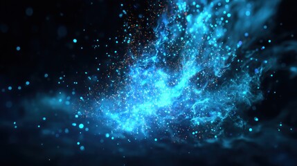 Fototapete - Glowing blue abstract