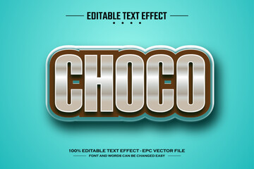 Poster - Choco 3D editable text effect template