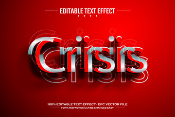 Poster - Crisis 3D editable text effect template