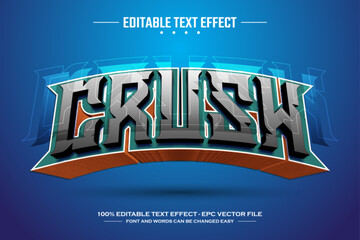 Poster - Crush 3D editable text effect template