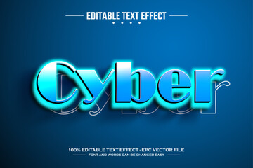 Poster - Cyber 3D editable text effect template