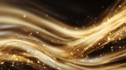 Fototapete - Golden flow artwork