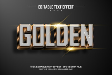 Poster - Golden 3D editable text effect template