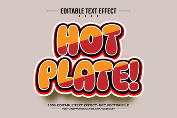 Poster - Hot plate 3D editable text effect template