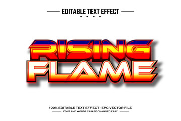 Poster - Rising flame 3D editable text effect template