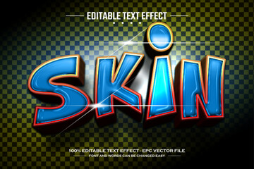 Poster - Skin 3D editable text effect template