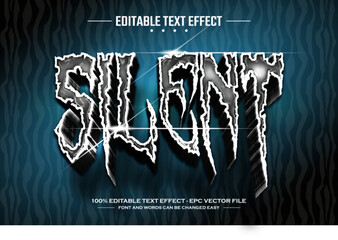 Poster - Silent 3D editable text effect template