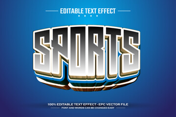 Poster - Sports 3D editable text effect template