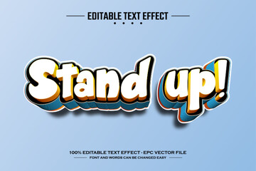 Poster - Stand up 3D editable text effect template