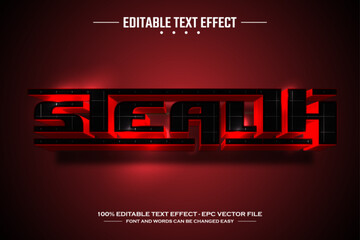 Poster - Stealth 3D editable text effect template