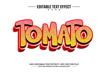 Poster - Tomato 3D editable text effect template