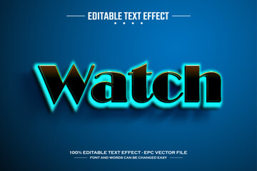 Poster - Watch 3D editable text effect template