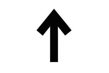 Poster - A simple black arrow pointing upwards isolated on a dark background in a minimalist style design created with generated ai