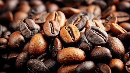 Poster - Exploring the Rich Textures and Aromas of Freshly Roasted Coffee Beans in a Cozy Setting
