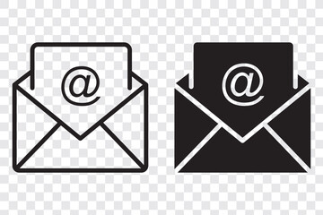 Poster - E-mail icon, mail icon set, envelope icon, Gmail. envelope mail icon. Mail icon button sign.