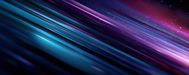 Poster - Abstract background with flowing blue and purple light streaks