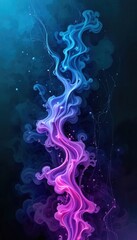 Poster - Colorful abstract swirls in blue and purple for mobile wallpaper backgrounds