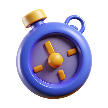 3d rendered stopwatch illustration on a solid black background