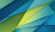 © li - blue and green background with triangle layers in abstract geometric pattern. High quality