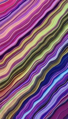 Aufkleber - Colorful abstract background design with wavy lines for mobile screens