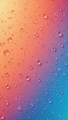 Aufkleber - Colorful water droplets create a vibrant background for mobile displays