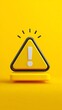 © SiyamBin - High quality photo of yellow exclamation mark symbol and attention or caution sign icon on alert danger problem background with warning graphic flat design concept.
