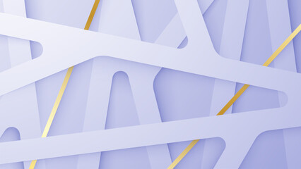 Poster - Abstract Geometric Vector Background with White Lines and Futuristic Design