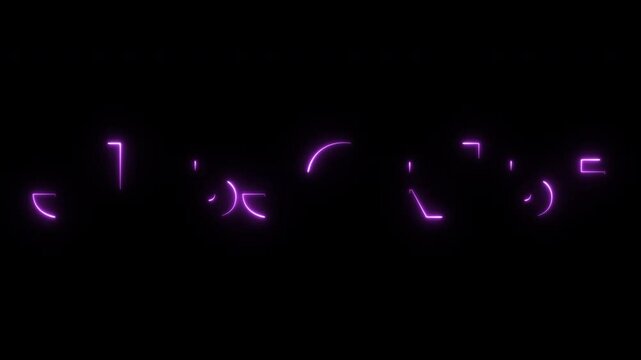 Subscribe text Bright saber Purple Neon Light on Dark Background