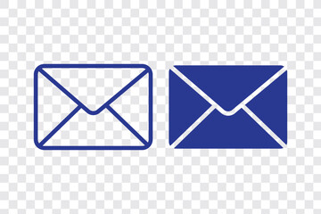 Poster - Mail icon, envelope, message symbol isolated on transparent background, email PNG