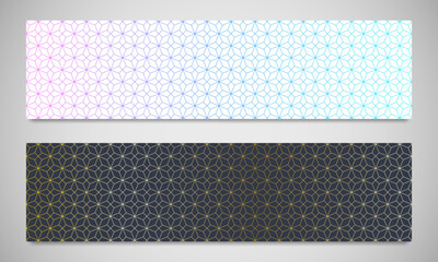 Poster - Graphic design element for web page or banner with abstract vector background with a seamless pattern of simple geometric shapes. Stylish vector texture