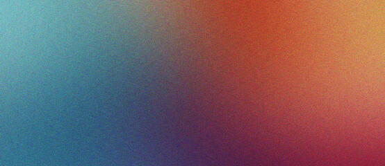 Poster - cyan, khaki and tan faded gradient noise texture effect background with dreamy grain overlay