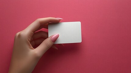 Poster - A blank white gift card in a hand symbolizing appreciation and