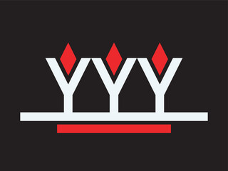 Poster - Modern Geometric Crown Inspired Logo Mark Design with Line Element